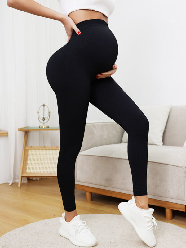 Comfort Meets Style: Women's Maternity Over-The-Belly Leggings for Yoga and Active Wear! - Image 4