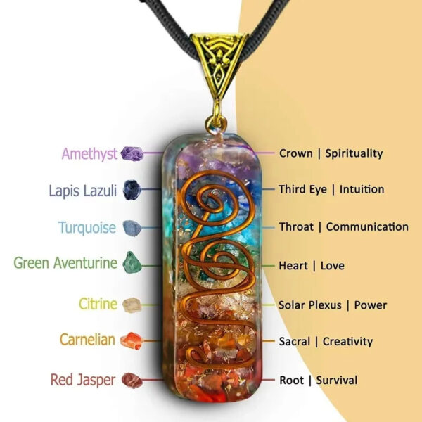 Embrace Your Spirit: Retro Reiki Healing Crystal Pendant Necklace – Natural Stone 7 Chakra Amulet for Yoga and Meditation! - Image 4