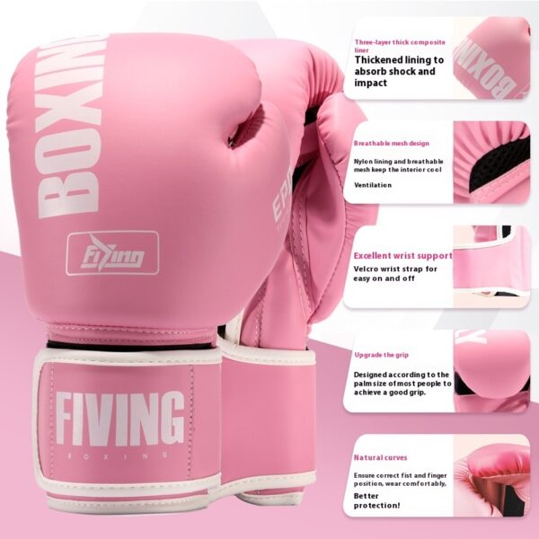 Professional Women's Boxing Glove Sanda Fight Fighting Morandi Boxing Gloves Training Gloves - Image 2