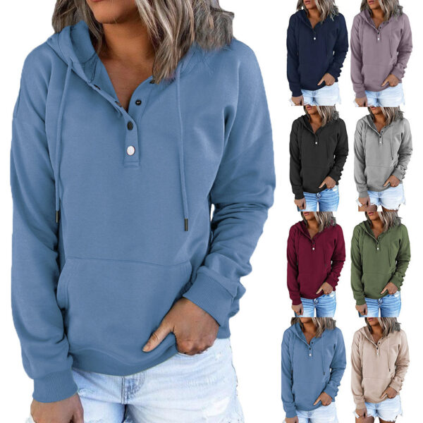 Ultimate Cozy: Long-Sleeved Hooded Sweatshirt with Pockets – Elevate Your Spring & Autumn Style!