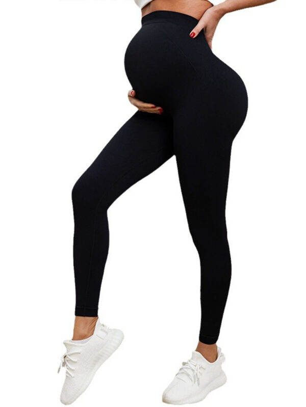 Comfort Meets Style: Women's Maternity Over-The-Belly Leggings for Yoga and Active Wear!