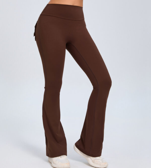 Elevate Your Fit Style: Flared Yoga Pants with Pockets – Slim Fit, High Waist, and Lifted Confidence! - Image 8