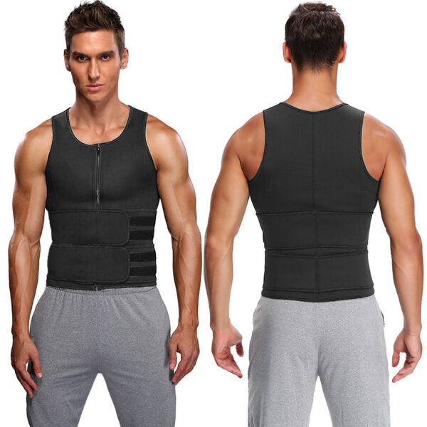 Empower Your Workout: Men's Sauna Vest & Waist Trainer – Double Belt Shapewear for Maximum Results! - Image 10