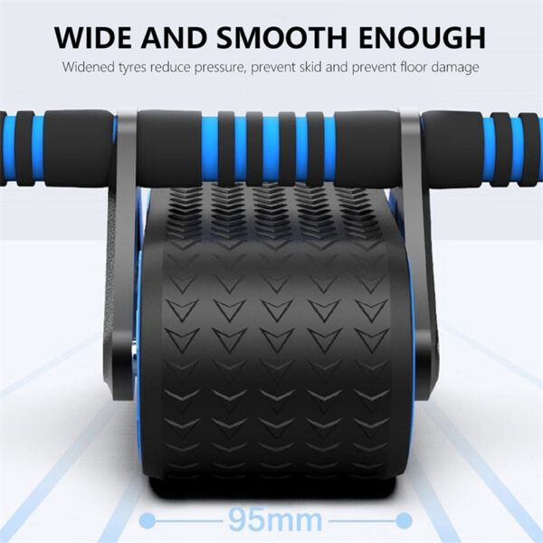 Double Wheel Ab Roller: Automatic Rebound Waist Trainer for Effective Home & Gym Workouts - Perfect for All Fitness Levels! - Image 4