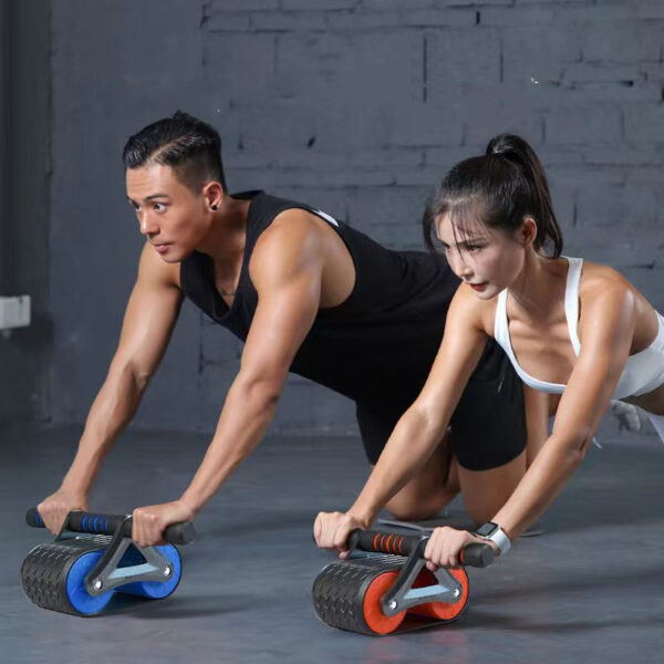 Double Wheel Ab Roller: Automatic Rebound Waist Trainer for Effective Home & Gym Workouts - Perfect for All Fitness Levels! - Image 7