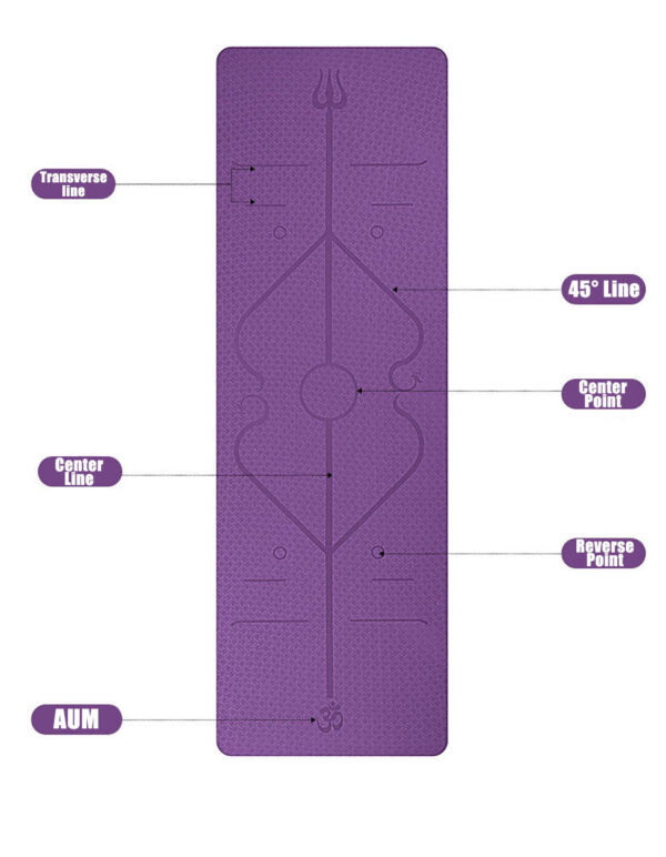Master Your Practice: Non-Slip TPE Yoga Mat with Position Lines – Perfect for Beginners - Image 6