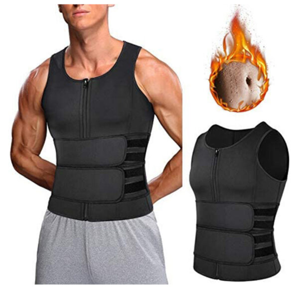 Empower Your Workout: Men's Sauna Vest & Waist Trainer – Double Belt Shapewear for Maximum Results!