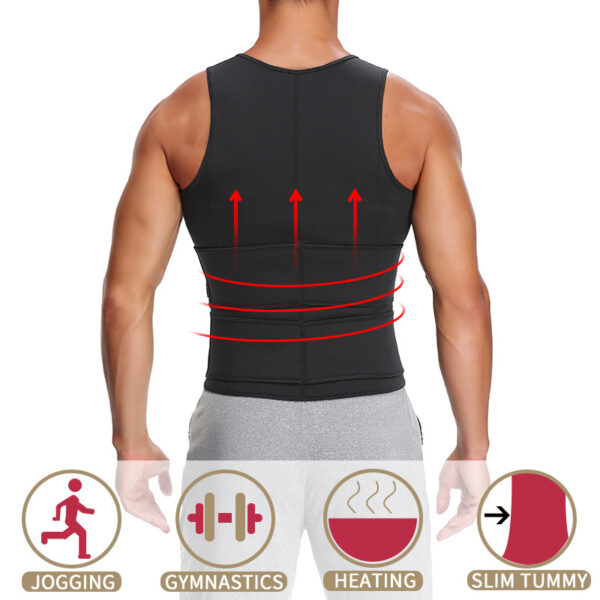Empower Your Workout: Men's Sauna Vest & Waist Trainer – Double Belt Shapewear for Maximum Results! - Image 7