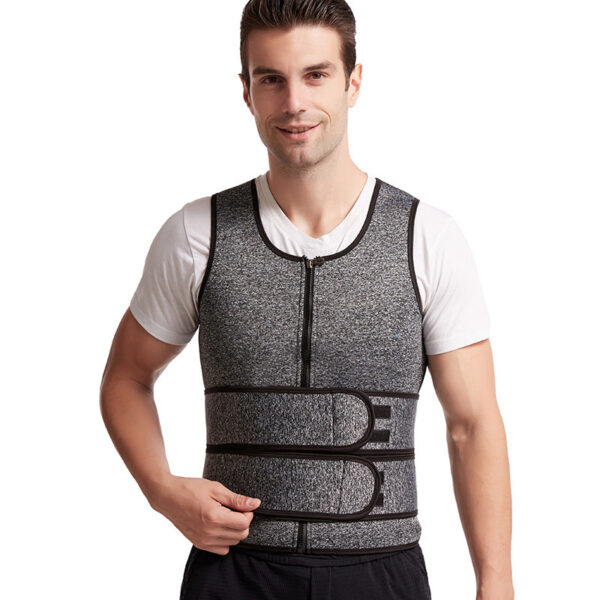 Empower Your Workout: Men's Sauna Vest & Waist Trainer – Double Belt Shapewear for Maximum Results! - Image 3