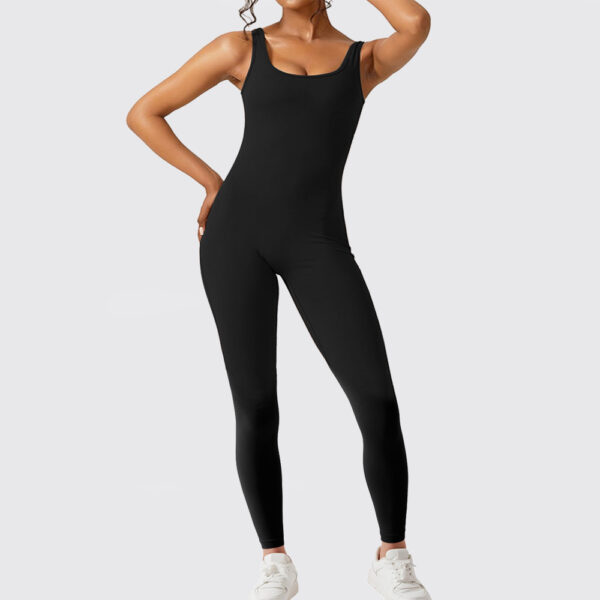 Effortless Style Meets Comfort: Women’s Sleeveless Flare Jumpsuits – Perfect for Fitness and Yoga! - Image 3