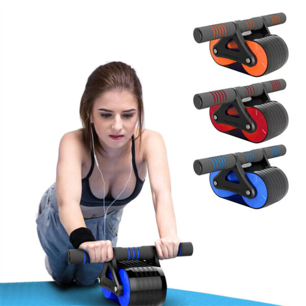Double Wheel Ab Roller: Automatic Rebound Waist Trainer for Effective Home & Gym Workouts - Perfect for All Fitness Levels! - Image 5
