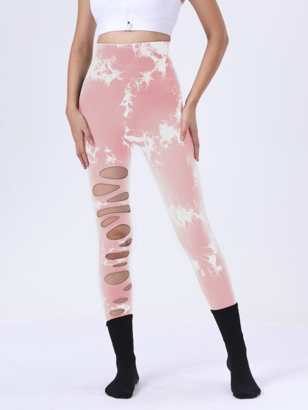 Elevate Your Activewear: 3-Pack Women's Tie Dye Cutout Tights – High Waist, Scrunch Butt Lifting Leggings for Tummy Control and Ultimate Comfort! - Image 3
