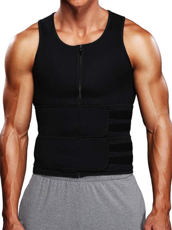 Empower Your Workout: Men's Sauna Vest & Waist Trainer – Double Belt Shapewear for Maximum Results! - Image 5