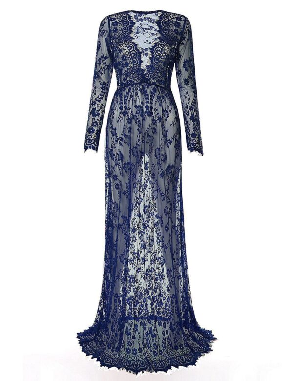Pregnant Dress Pajamas Lace Maternity Dress Women - Image 9