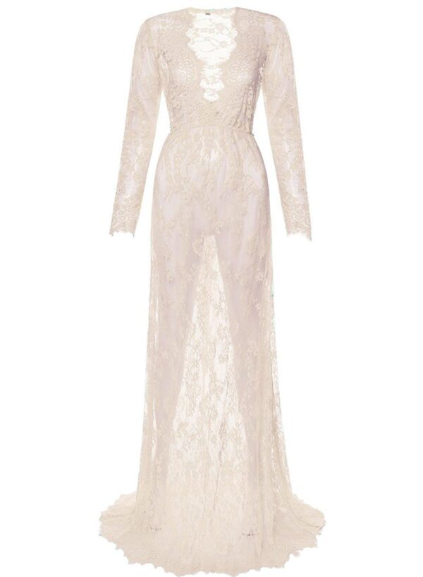Pregnant Dress Pajamas Lace Maternity Dress Women - Image 2
