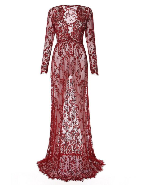 Pregnant Dress Pajamas Lace Maternity Dress Women - Image 7